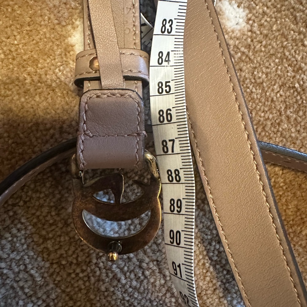 Gucci Pearl Embellished Brown Belt - Picture 6 of 7